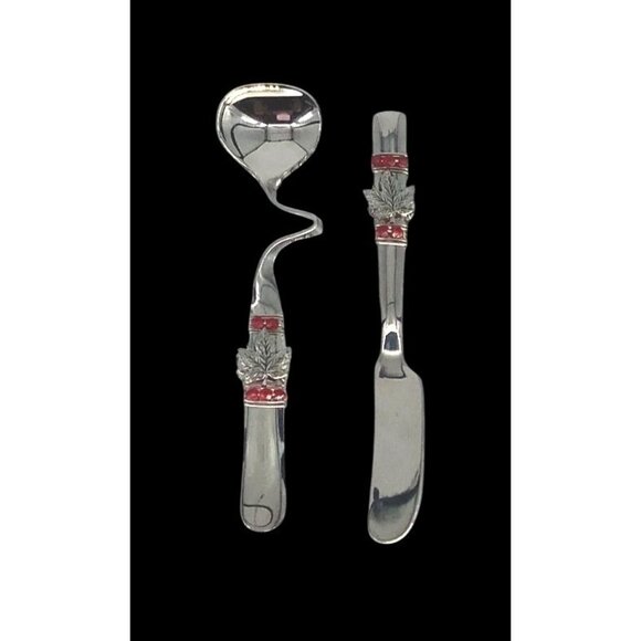 Other - Mini Hors D'oeuvres Knife & Spoon Jam/Honey Spoon – Maple Leaf